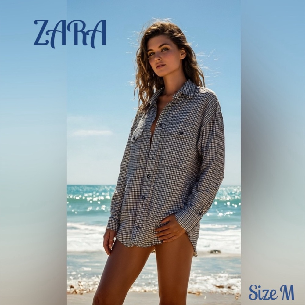 Zara Women’s Button Down Medium Shirt M - Regular Fit